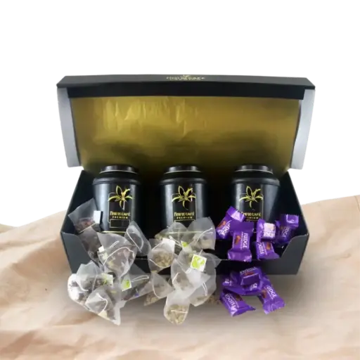 [PAK044] Cadeauset kerst met theezakjes en fudge