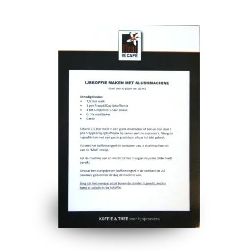 [TA028] IJskoffie receptenkaart